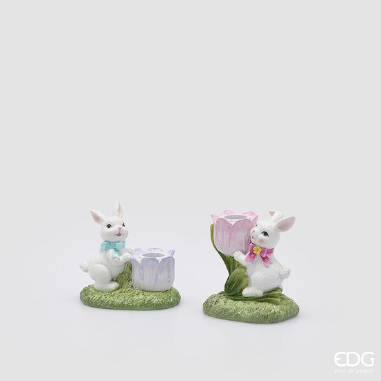 EDG Enzo De Gasperi Chandelier Lapin set de 2 H10 D10 Pasen décoration de Paques