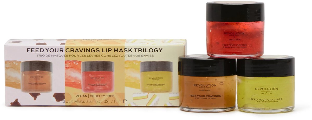 Revolution Skincare x Jake-Jamie Feed Your Cravings Lip Mask Collection - Lipmaskers - Set - Gift - Cadeau - Valentijn - Valentine
