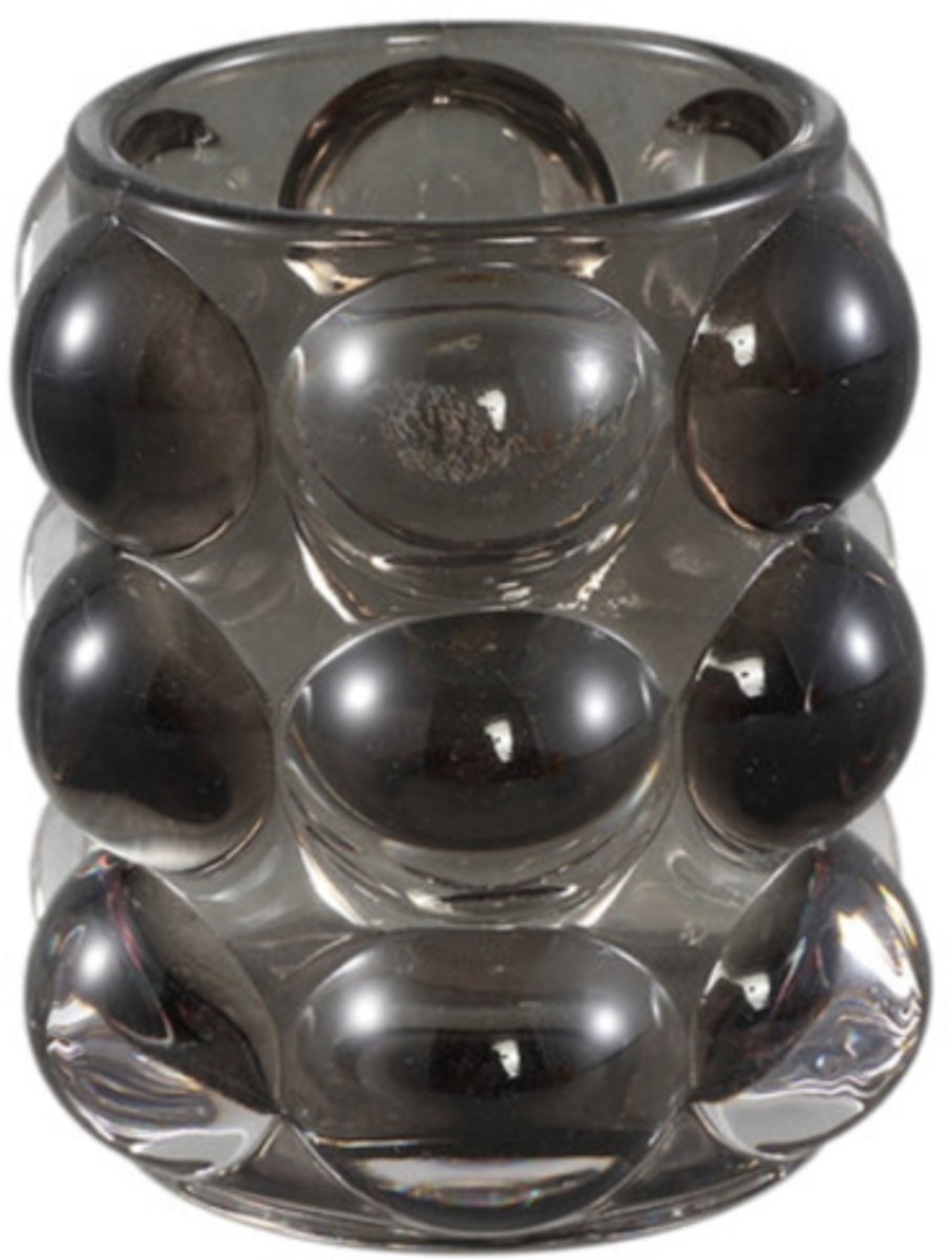 PTMD COLLECTION PTMD theelichthouder Lonnie 9 cm Black