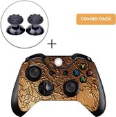 Golden Waves Combo Pack - Xbox One Controller Skins Stickers + Thumb Grips