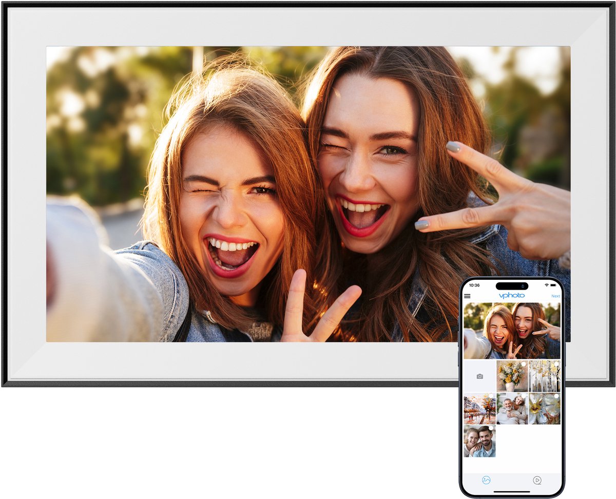 EKASN Digitale Fotolijst 15,6 inch - FHD Touchscreen - WiFi - EKASN - €139,99