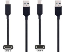 2 stuks OneOne 0,5m USB C kabel. Handige extra korte laadkabel. Oplaadkabel snoer past op Samsung Galaxy S8, S9, A07, A17, F36, M36, F56, Tab Active 5 Pro, Tab S9, S9 FE, Tab S10 Lite, S10+, S10 FE+, S10 Ultra