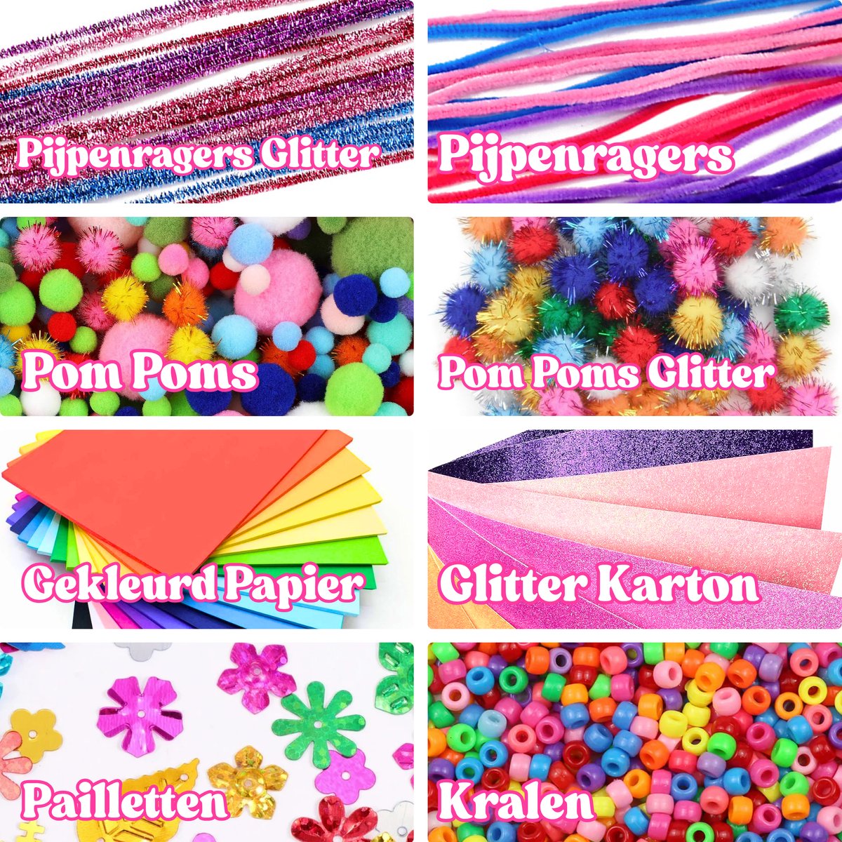 Allerion Glitter Knutseldoos Unicorn XXL – 3000+ delig – Voor Jongens en Meisjes – Creatief Speelgoed - Knutselen — afbeelding 9
