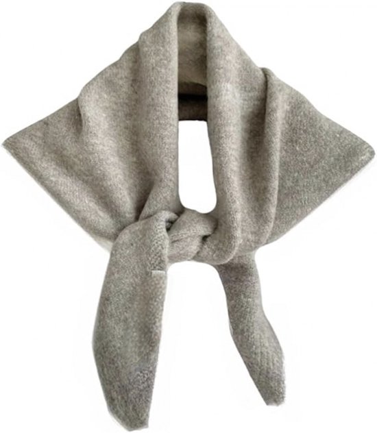Écharpe - Écharpe Driehoek en laine - Écharpe tricotée - Gilet chaud Driehoek - Grijs