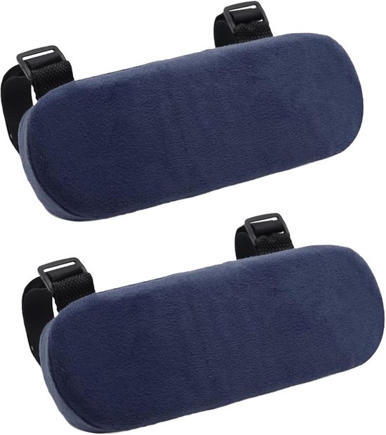 Bureaustoel Armleuning Kussen LargeLeaf Extra Dikke Armsteun Kussens Voor Bureaustoel En Gamingstoel - Set Van 2, Traagschuim, Afneembare Hoes, Antislip Comfort Op Het Werk