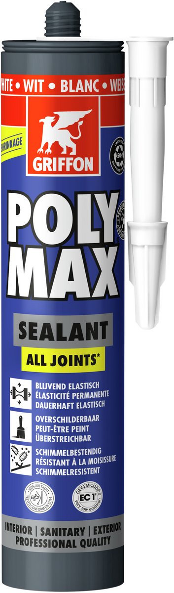 Griffon Poly Max Alles-in-één Afdichtingskit 280ml Wit