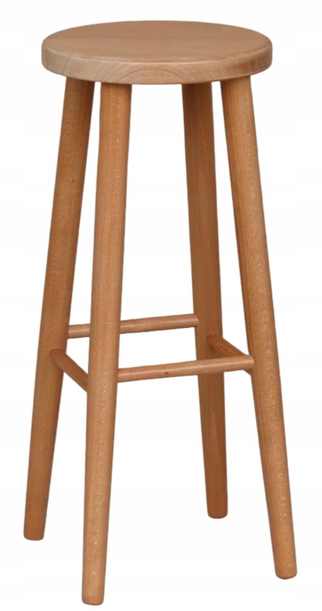 Houten Barkruk 73cm - Massief Beukenhout - Olfijn Kleur
