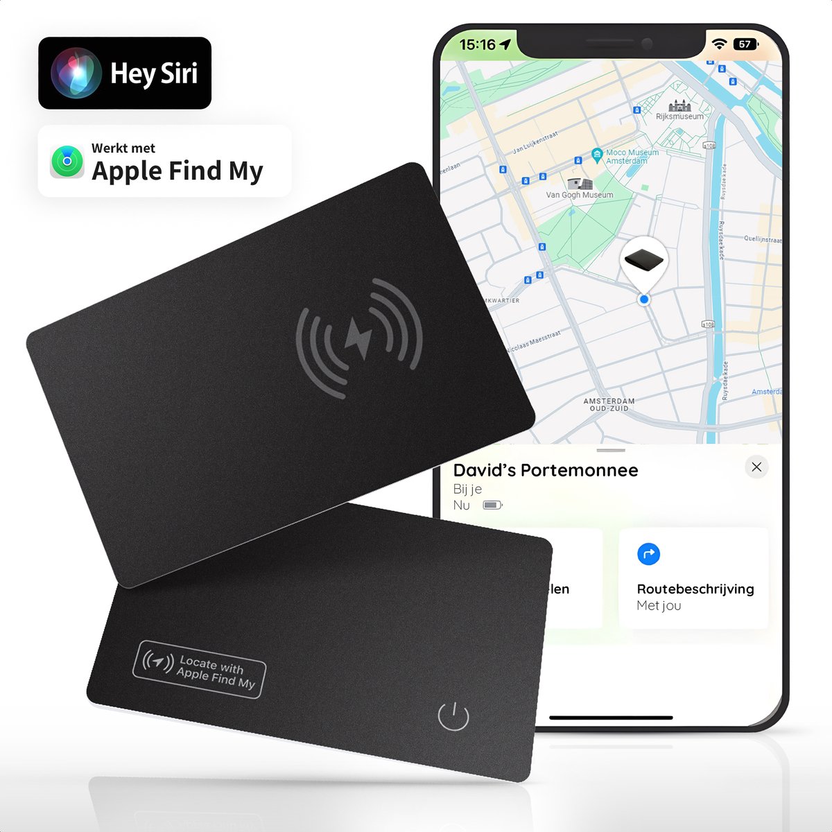 2x Smart Card Finder - Geschikt voor Apple Find My & AirTag-netwerk - Bluetooth Tracker - 1.9mm