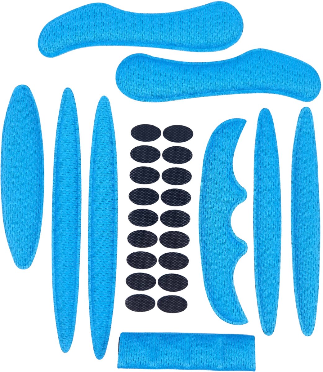 RAMBUX® - Fietshelm Foam Pads - 27-delig - Blauw - Setje met Klittenband