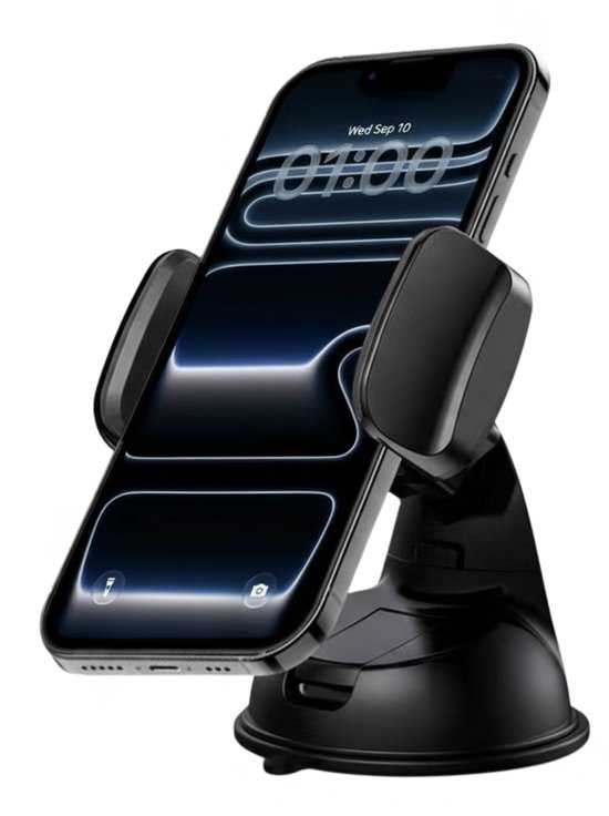 iMoshion Support de téléphone pour tableau de bord ou pare-brise de voiture - Supports de Supports de téléphone pour voiture - Support de téléphone portable - Rotatif à 360° - Zwart