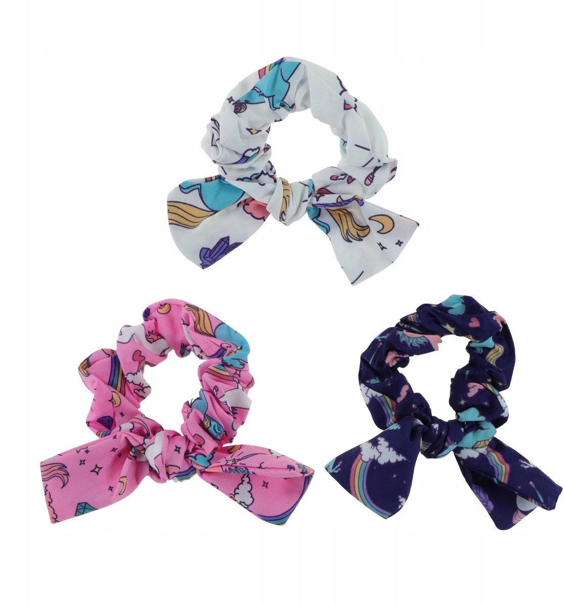 Regenboog Haarbanden 3-Pack - Elastisch en Stijlvol
