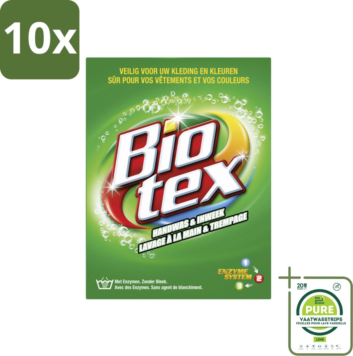 10 x Biotex Handwas & Inweek Poeder 720 gr - Grootverpakking - Biotex - Waspoeder - Handwas - Inweek - Biologisch
