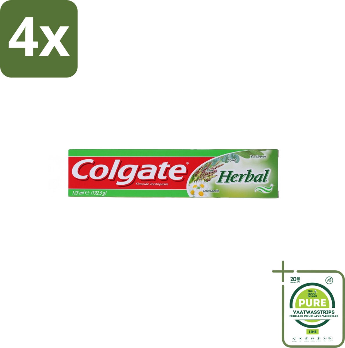 Colgate - Herbal - Tandpasta - 125ml - Voordeelverpakking - 4 stuks - Tandpasta - Colgate