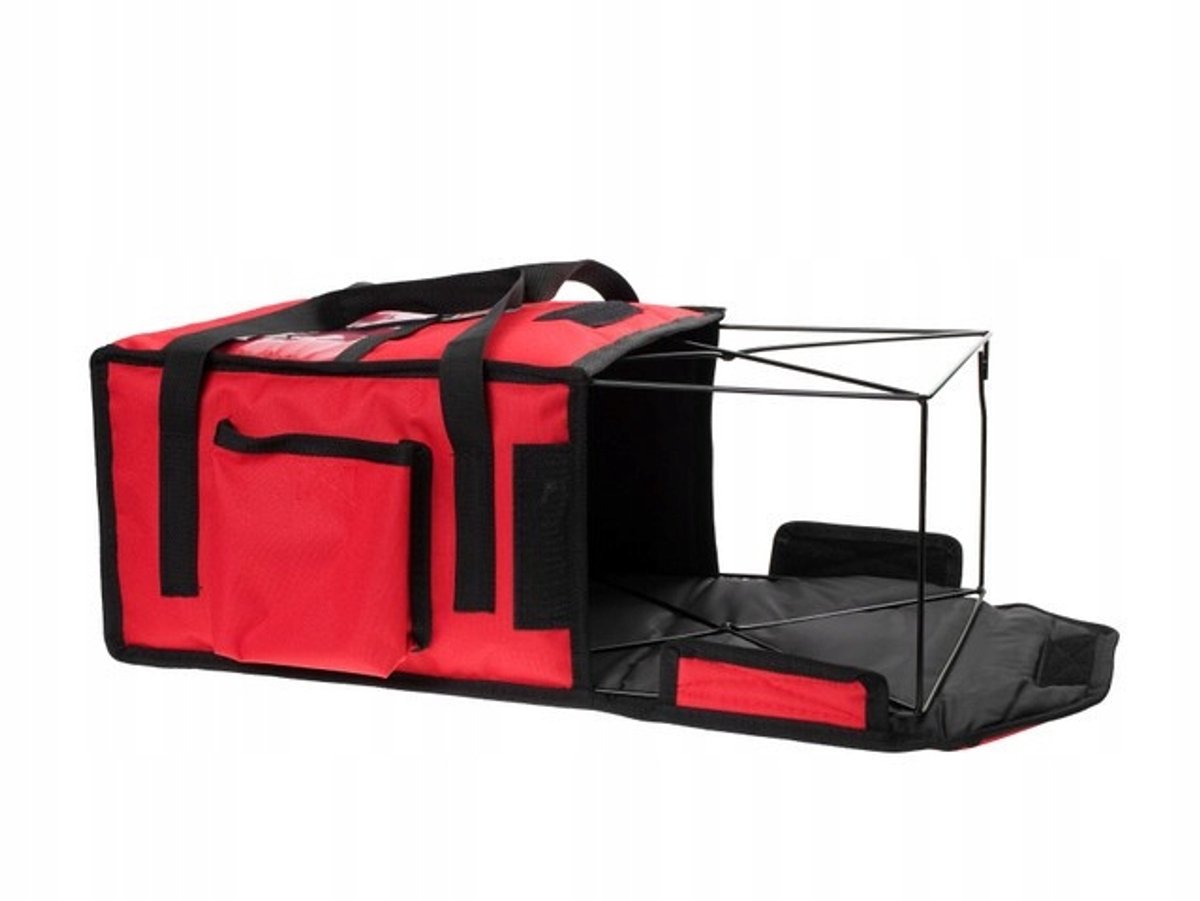 Verwarmde Pizzabezorgtas 4x 35x35cm met Frame - Ideaal voor Koeriers