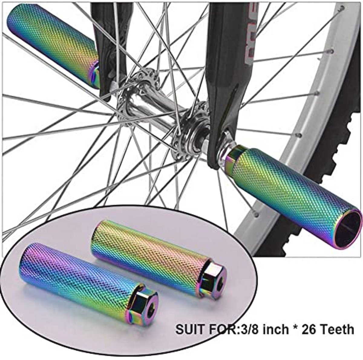 Voetpedalen voor fietsen - Aluminium, Antislip, Duurzame Fiets Voetsteunen voor Stunt en Mountainbikes