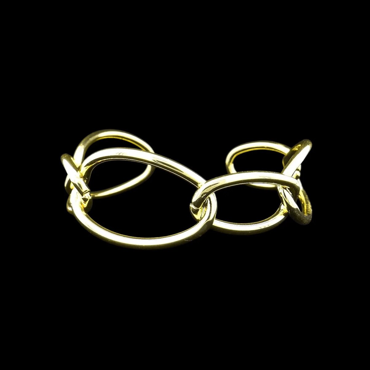 Victoria Valenza Zilverkleurige Open Design Armband - Armband - Goudkleurig - Open design armband