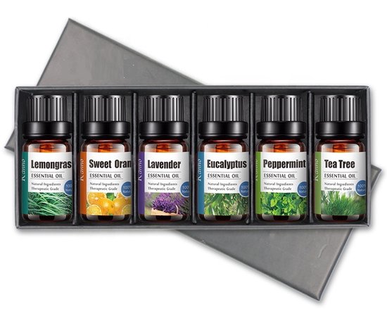 DrPhone - Set' huiles essentielles - Extraction de plantes - Naturel - 6 Bouteilles - Spécialisé pour humidificateur, lampe / diffuseur de Geur , etc.