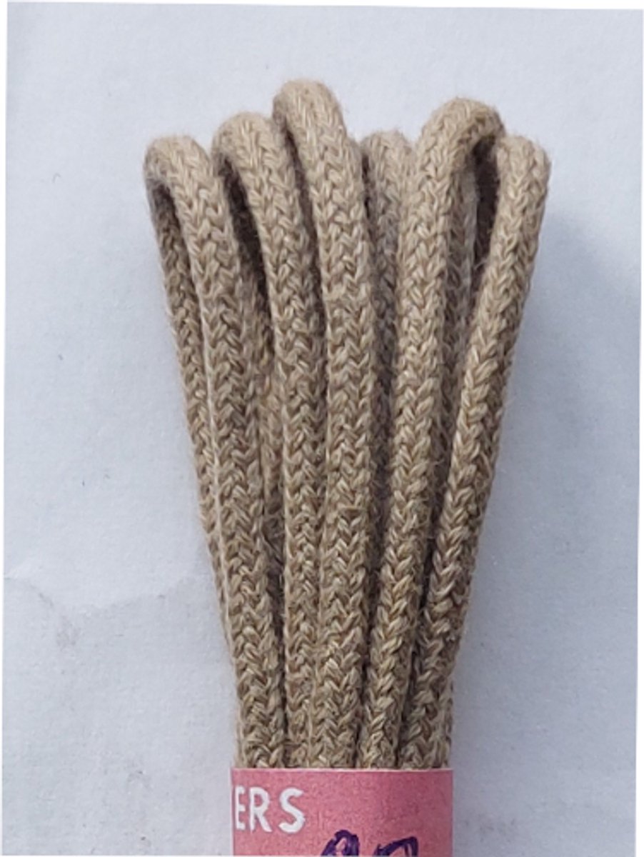 Strickers Veter - Beige - Dun Rond - Lengte 90 cm - Dikte 2 mm - Schoenveter