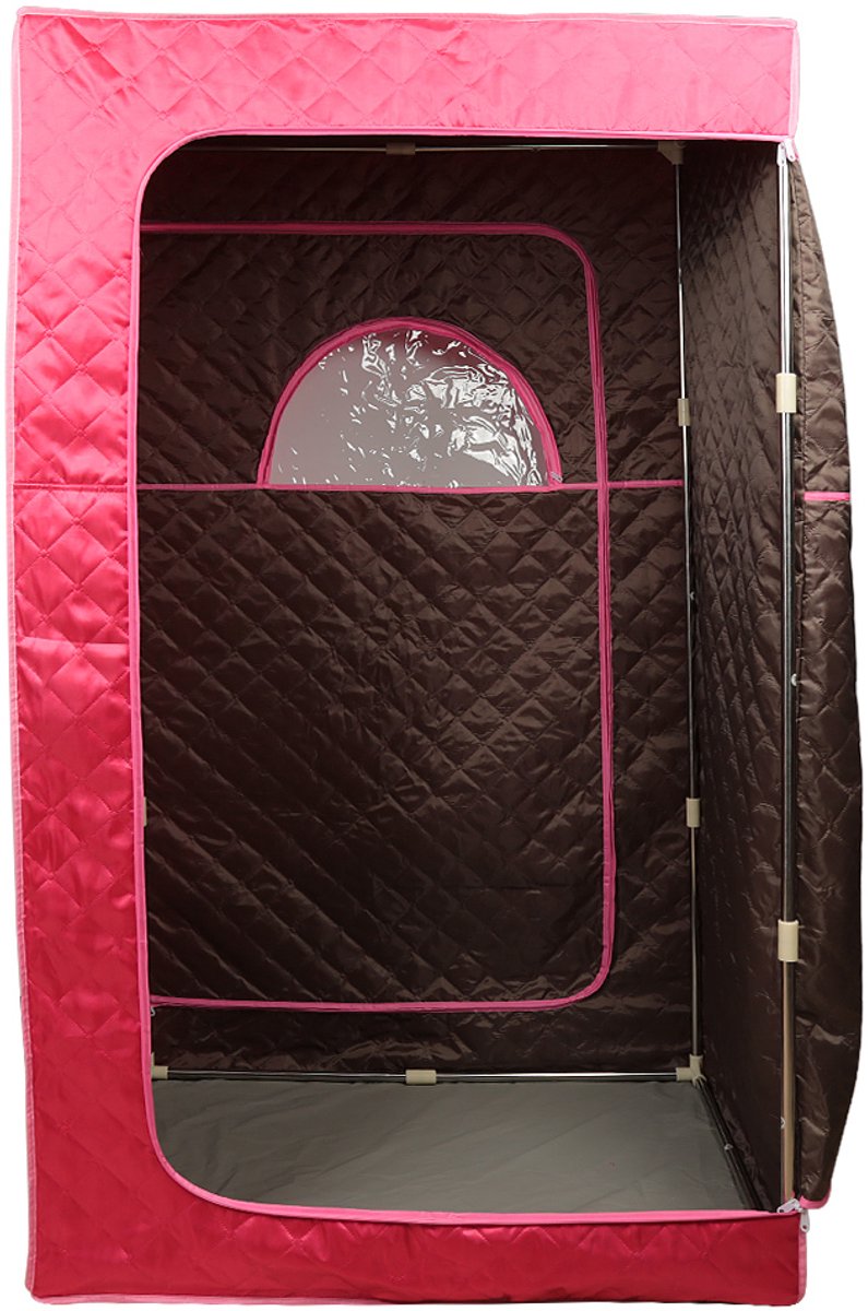 PIPIPOXER-Draagbare stoomsauna 1000W 220V persoonlijke thuisspa met stoomcabine 100*80*170cm, rood thumbnail 2
