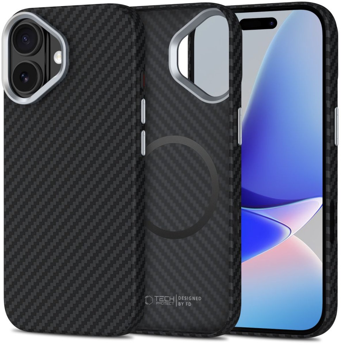 Tech-Protect Ion Carbon Magsafe Case Voor Iphone 17 Pro Max Hoge Bescherming