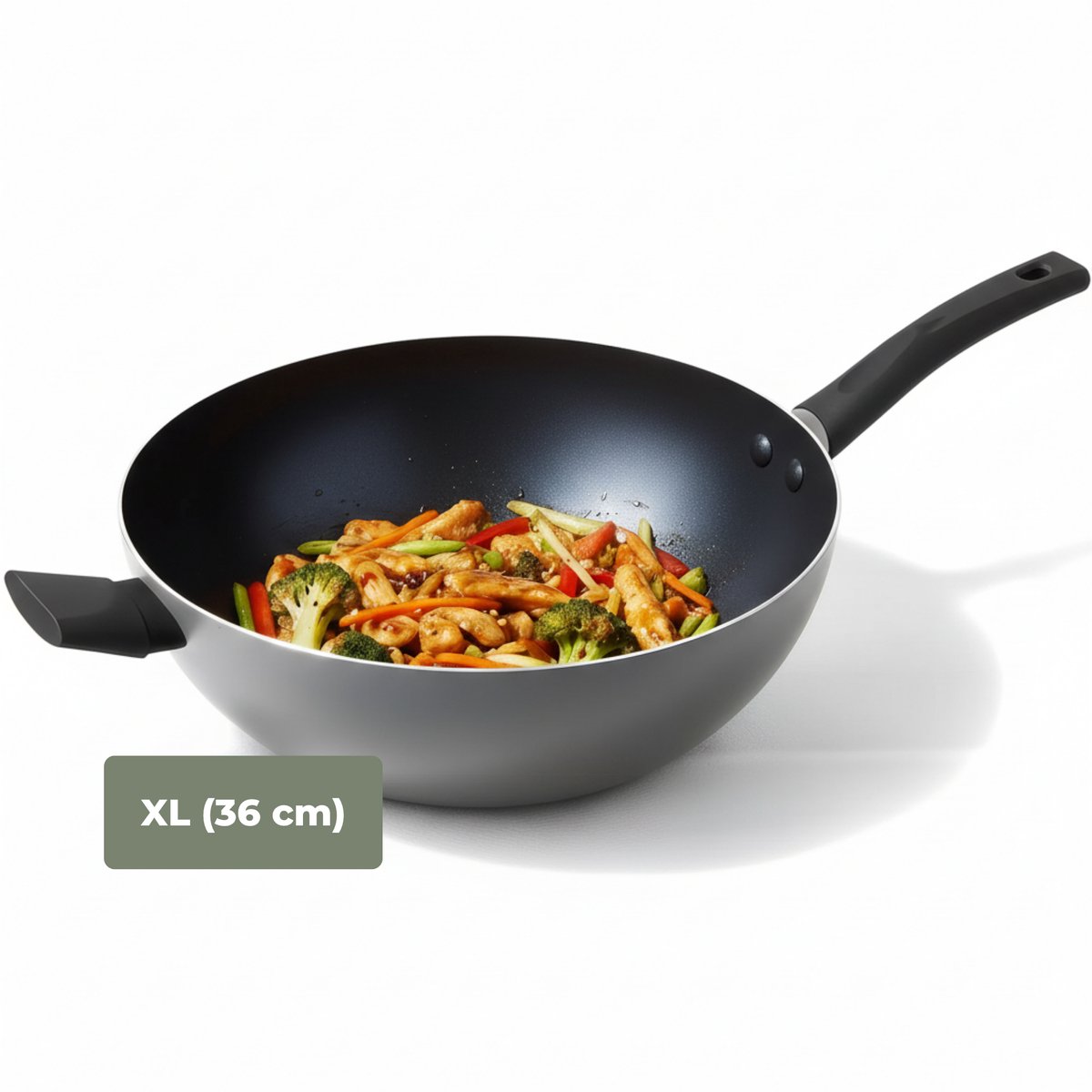 ISENVI Avon keramische wokpan 36 CM - Ergo greep