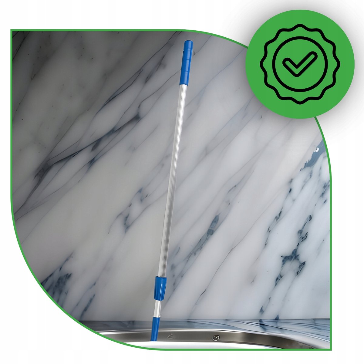 Aluminium Telescoopsteel 1.65m voor Platte Mop - Raypath