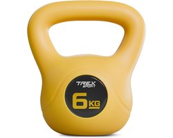 Trex Sport TX-006CKB - Kettlebell - Vinyl trainingsgewicht - 6 kg - Met brede handgreep