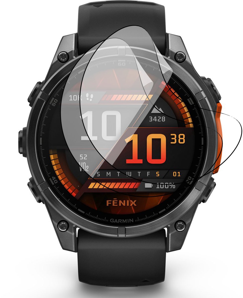 Screenprotector geschikt voor Garmin Fenix 8 / 8 Pro 51mm - 2x FlexGuard Screen Protector