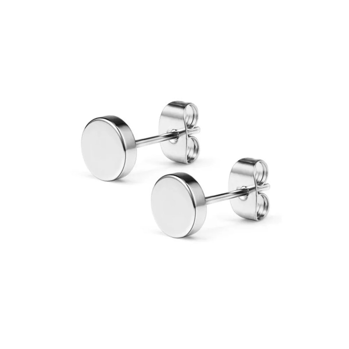 Joboly Dichte cirkel minimalistische oorbellen - Unisex - Zilverkleurig