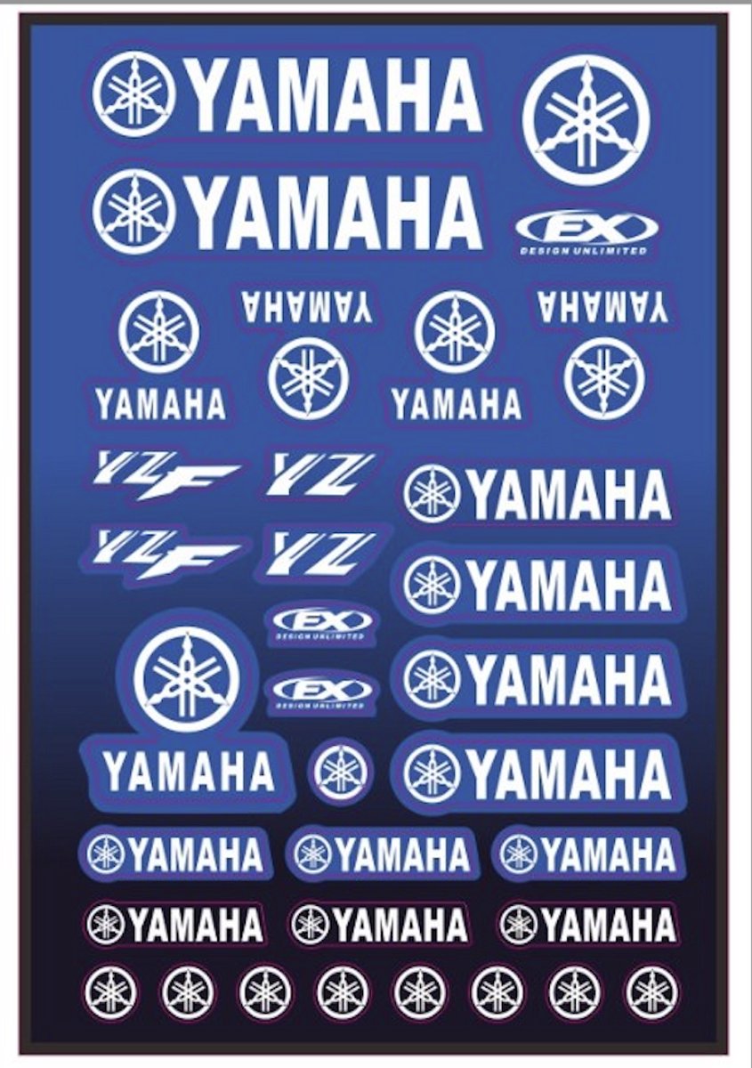 Yamaha sticker - Super Groot vel - 35 x 50cm - Diversen stickers