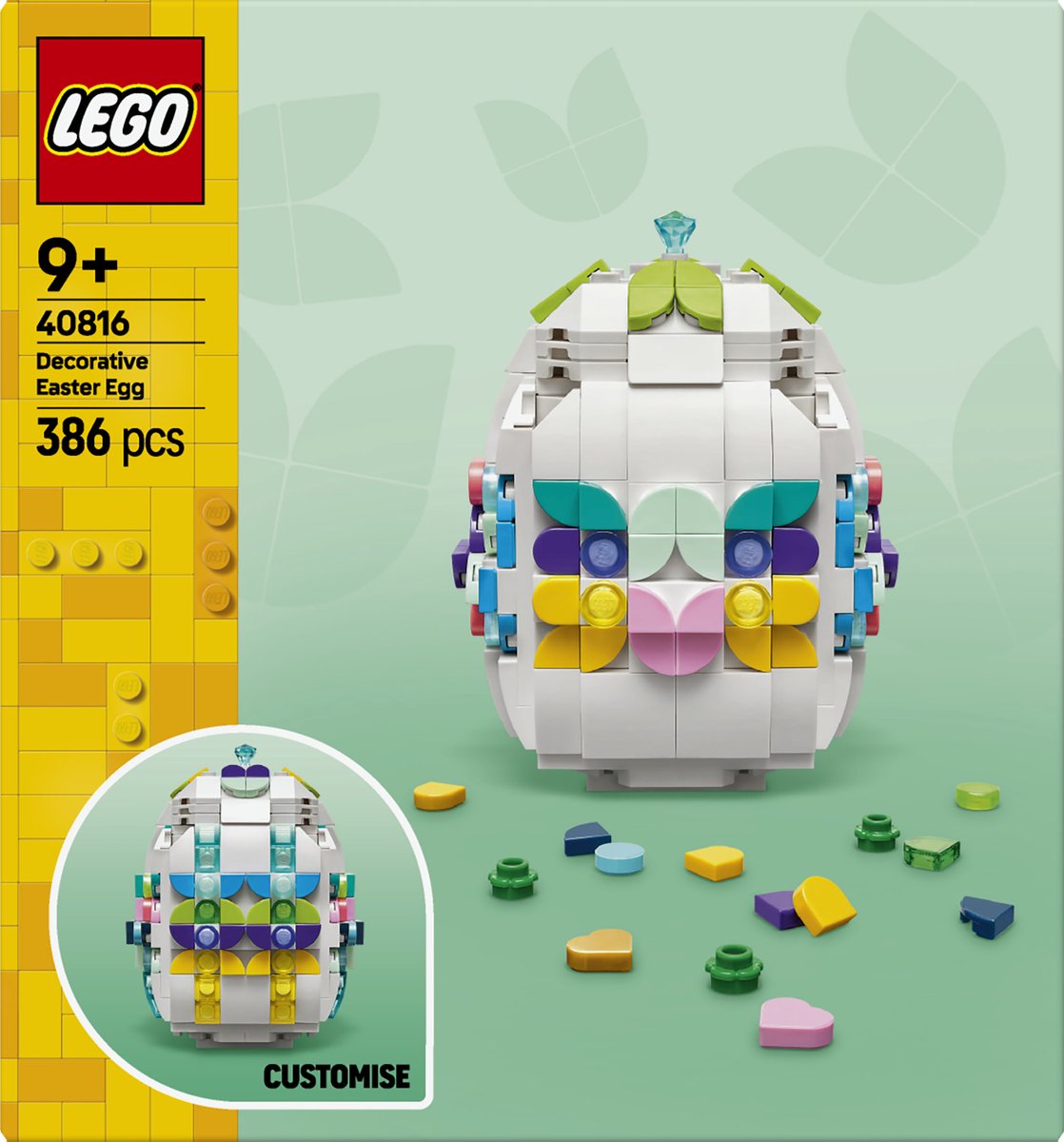 LEGO 40816 Paasei Versieren set met kleurrijke bouwstenen thumbnail 5