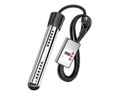 2000W snelkokende dompelverwarmer: compact en draagbaar, automatische veiligheidsuitschakeling, roestbestendig ontwerp voor baden, zwembaden en voetbaden. Gebruiksvriendelijke, hoogwaardige en duurzame waterverwarming (zwart)