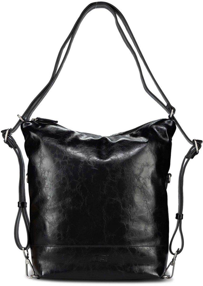 JOST schoudertas Kiruna 2-Way Bag Black zwart