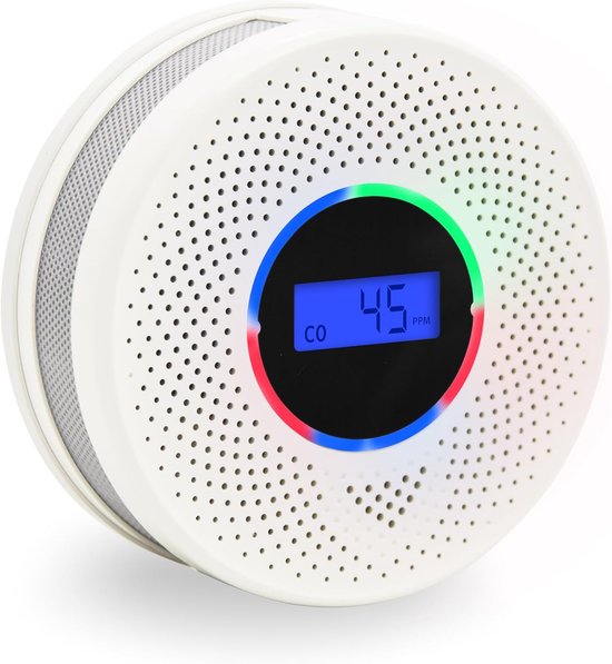2-in-1 Rookmelder en Koolmonoxidemelder – Combi Rook & CO Alarm met Licht en Geluid – Snelle Detectie 2s – CE ROHS FCC – Rookalarm & CO Detector – Veilige Brandbeveiliging voor Thuis