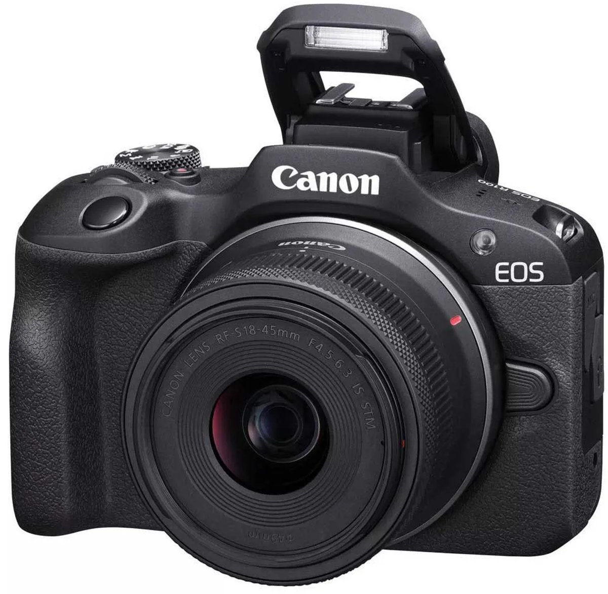 Bol.com Canon EOS R100 + RF-S 18-45 IS STM - Systeemcamera - Foto en Video - Compact formaat - Creative assist - Camera met stan... aanbieding