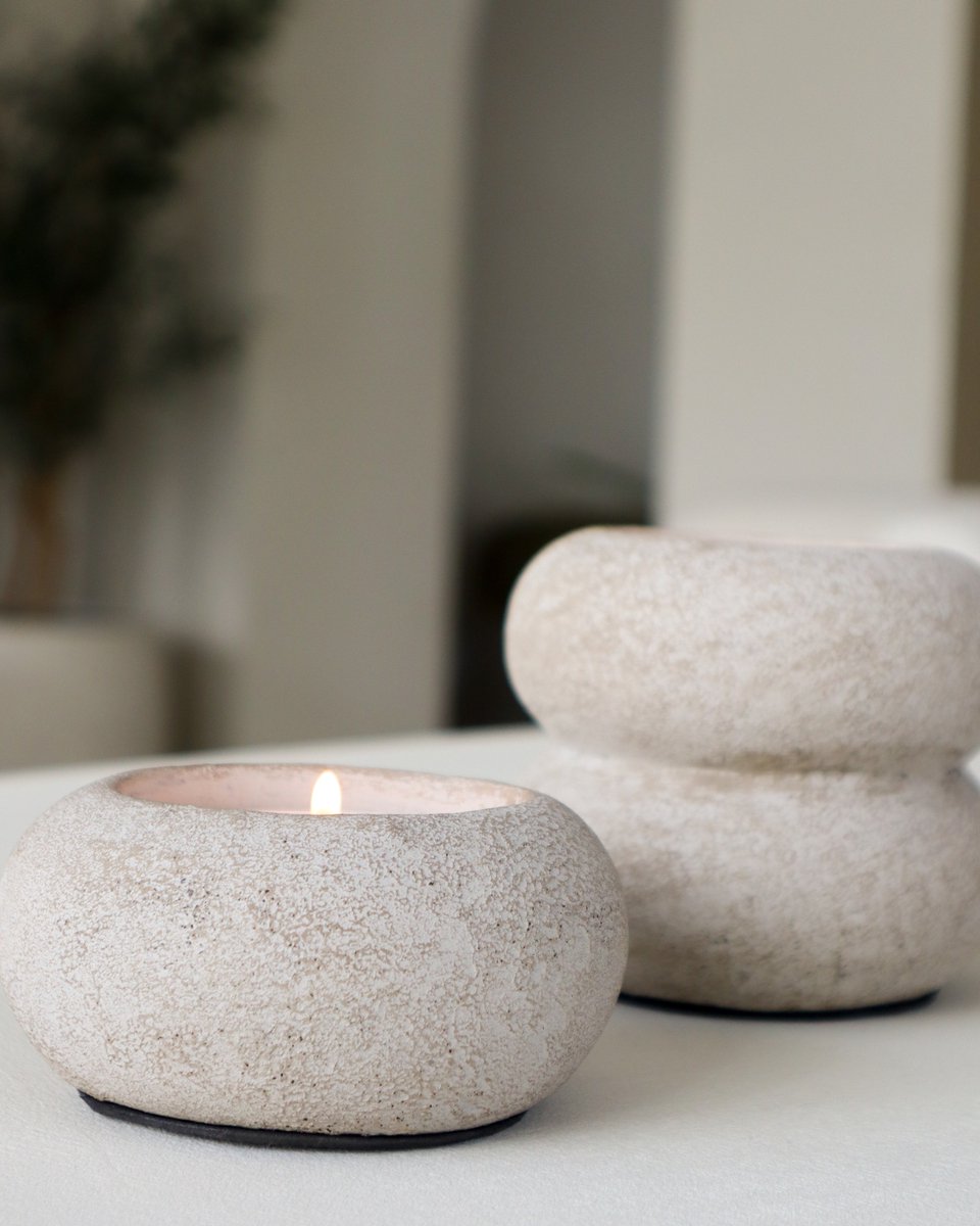 STILL - Waxinelichthouder – Theelicht – Rond – Set van 2 stuks - 10×5 cm – Light