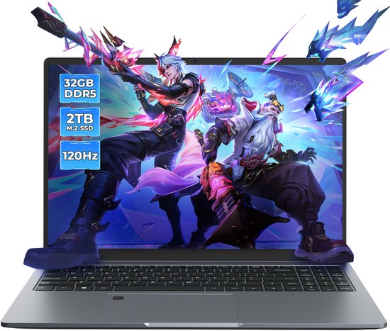 16-inch Gaming Laptop – Ryzen 7 7845HS – 32GB RAM – 2TB SSD – 2.5K 120Hz – Radeon 780M – Windows 11 - Ninkear - Hoofdafbeelding