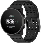 Siliconen bandje - geschikt voor Suunto 9 Peak (Pro) / Vertical / Race(2) / Run - gespsluiting met gaatjes - zwart