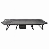 COSTWAY Veldbed inklapbaar, campingbed tot 200 kg belastbaar, opklapbed met zijzak, draagbare campingstoel, incl. draagtas, logeerbed voor binnen en buiten (grijs), 190 x 68,5 x 38 cm, NP11308DE