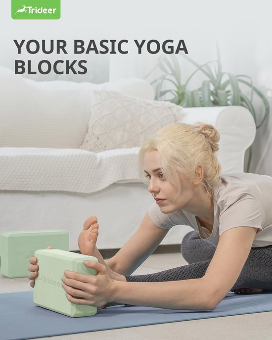 Yoga Blokken Set van 2 - Antislip, Lichtgewicht en Stevig - Perfect voor Yoga, Pilates en Fitness — afbeelding 3