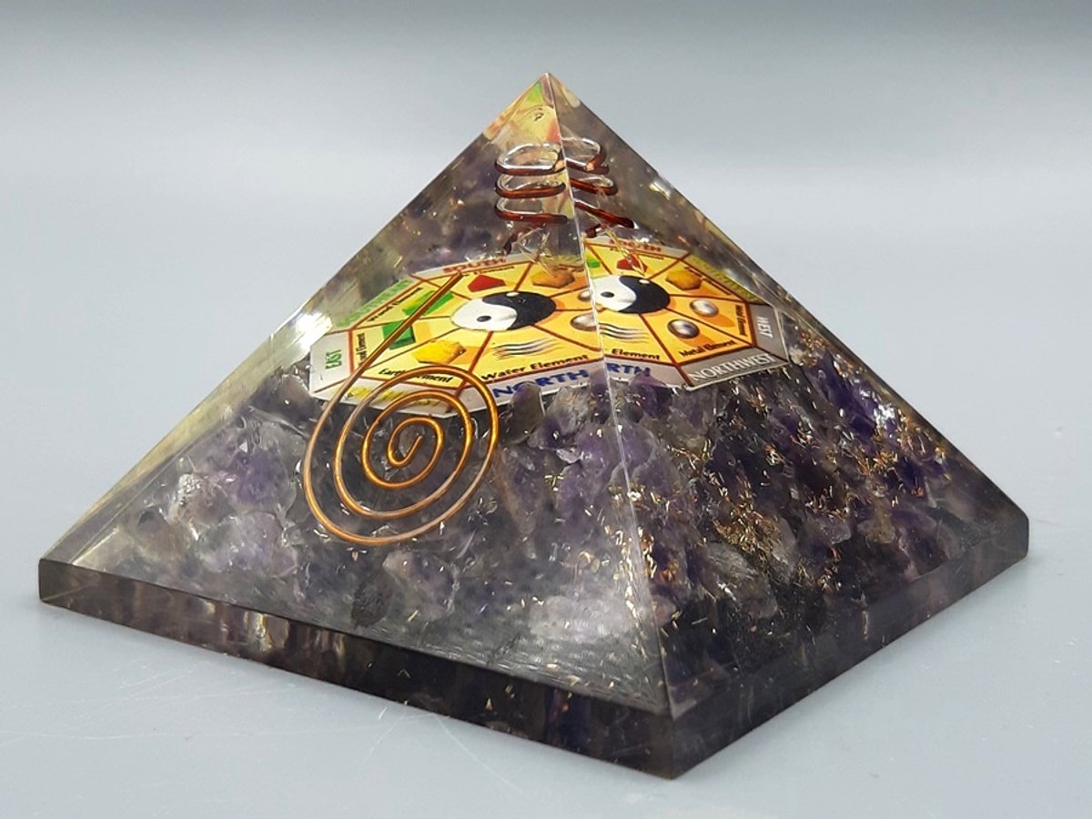 Orgonite Piramide - Amethist - 7 cm