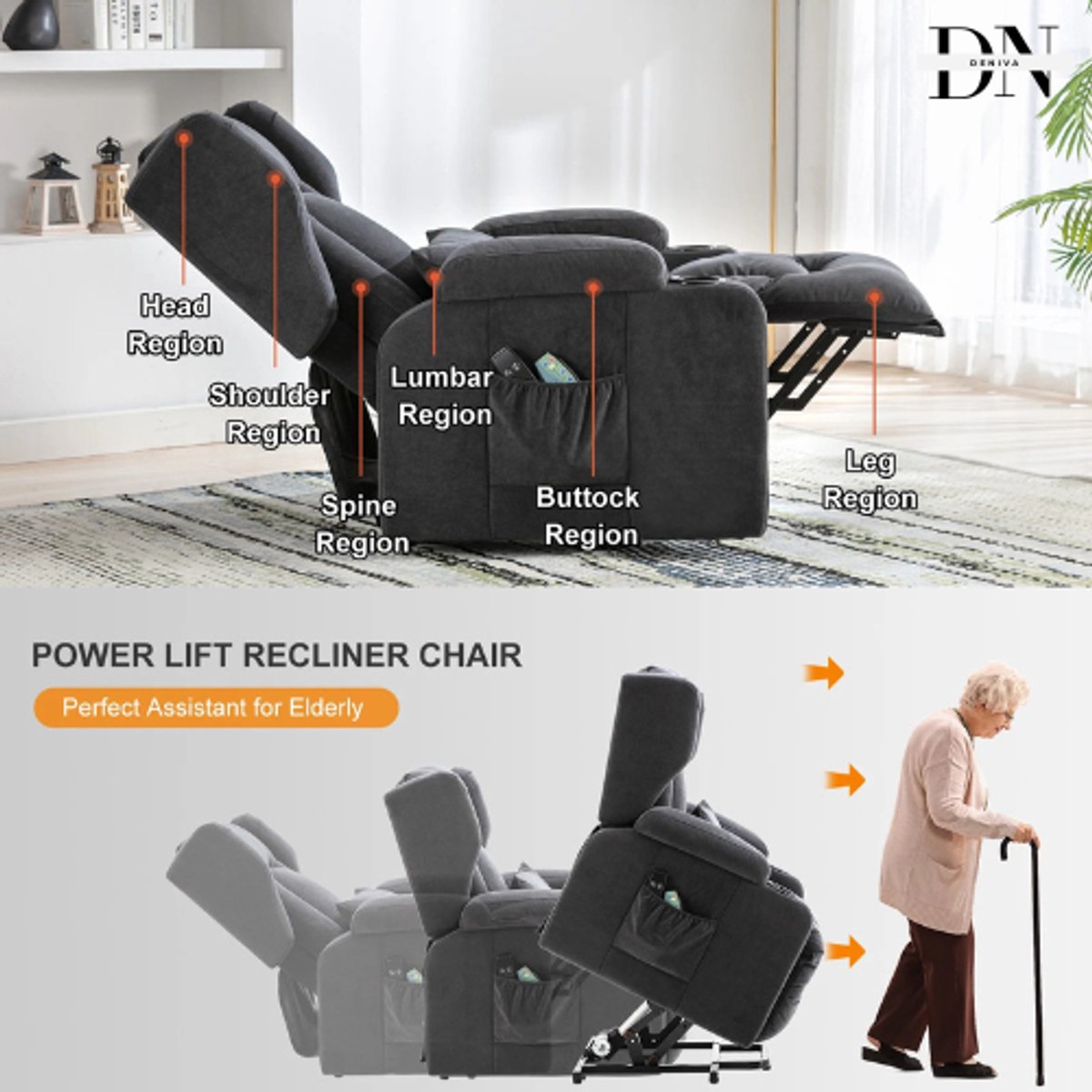 Deniva - Massage Stoel - Massagestoel Elektrisch - afbeelding 3