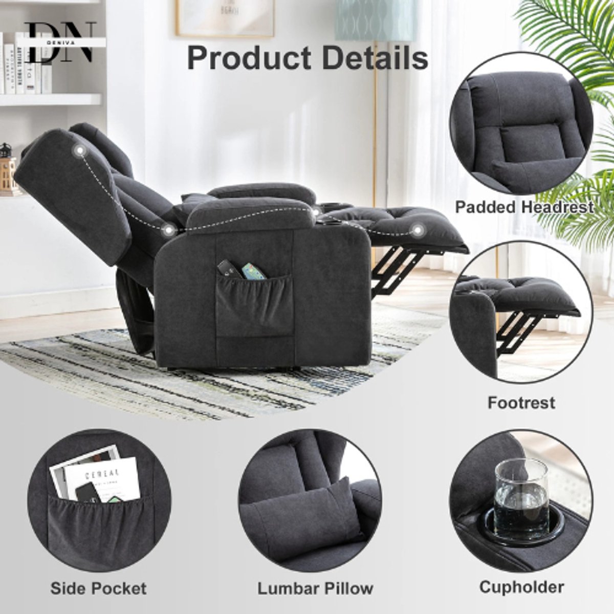 Deniva - Massage Stoel - Massagestoel Elektrisch - afbeelding 2