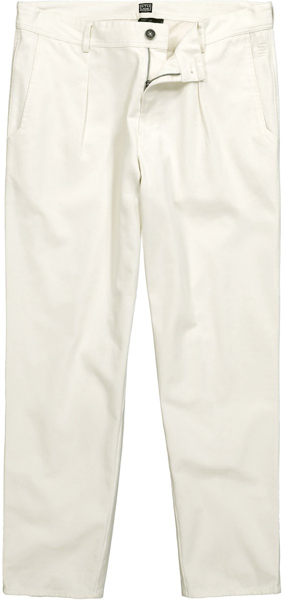 STHUGE - Heren - Bandplooibroek Tapered Loose Fit - Zand - Maat 70