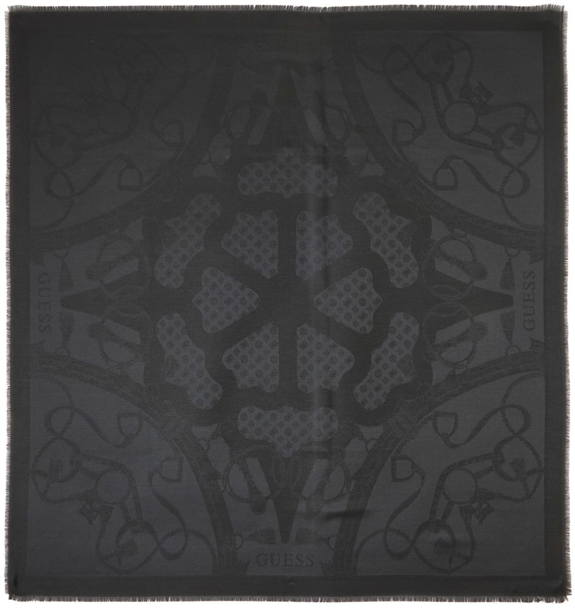 Guess Dita Kefiah Dames Sjaal Vierkant 120x120 - Zwart - One Size