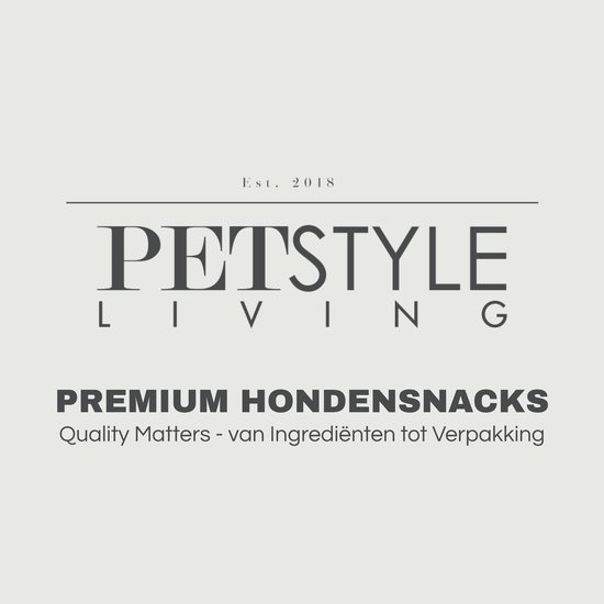 Petstyle Living, est. 2018, premium hondensnacks.