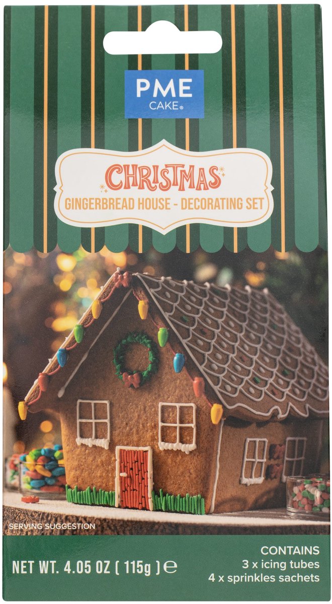 PME Gingerbread House Decoration set - koekhuisje pakket voor feestelijk gezinsplezier