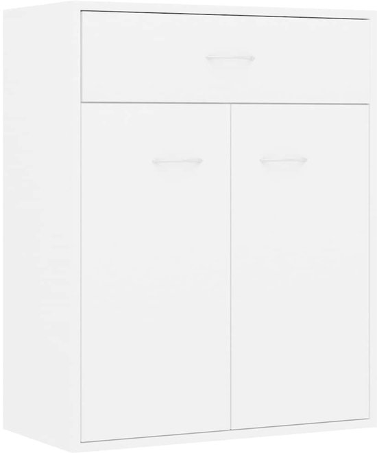 vidaXL Buffet 60x30x75 cm Aggloméré Blanc - Buffet - Commodes - Armoire d'appoint - Armoires d'appoint