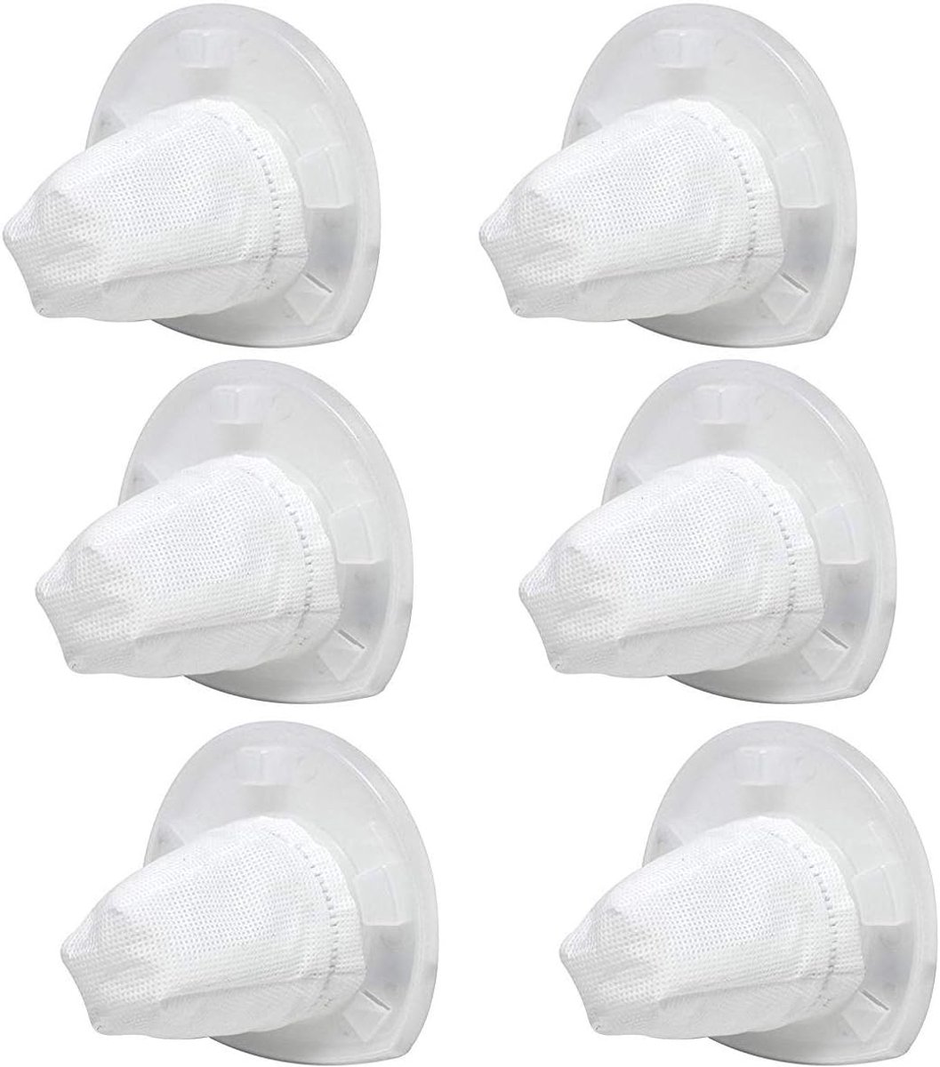 6 stuks - Stofzuigerfilterpatronen - Geschikt voor HEPA-vervangingsfilters - Compatibel met Black & Decker VF110 - Filteraccessoires - Wit