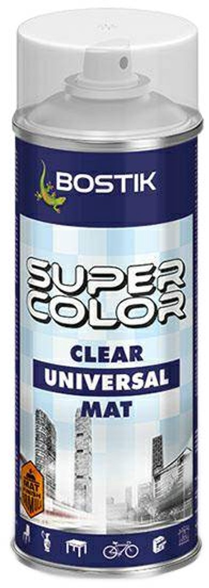 BOSTIK Spray L - SUPER COLOR UNIVERSAL MAT - Transparant (0000) - 400ml - Universele Vernis